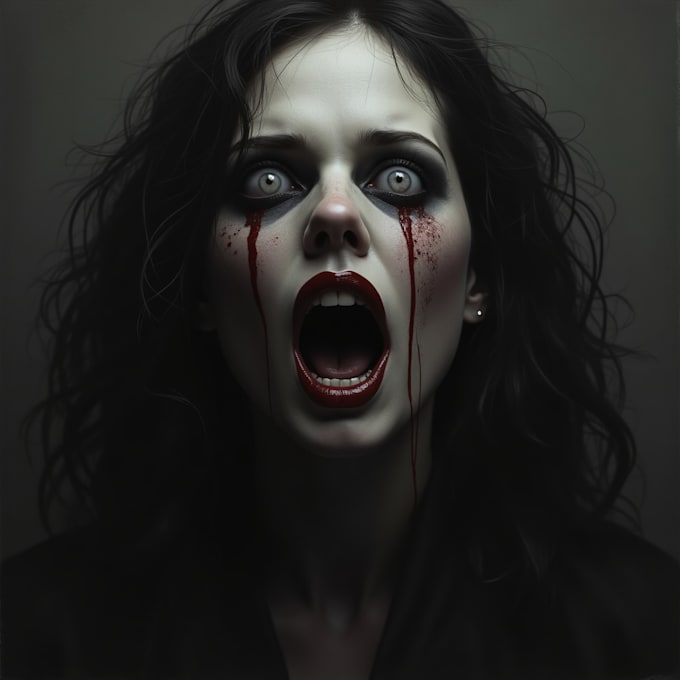 draw a horror illustration