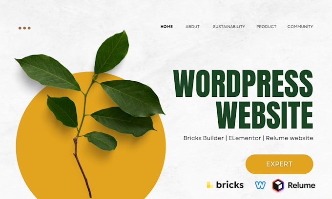 build wordpress website, wix website, relume website ai website landing page web