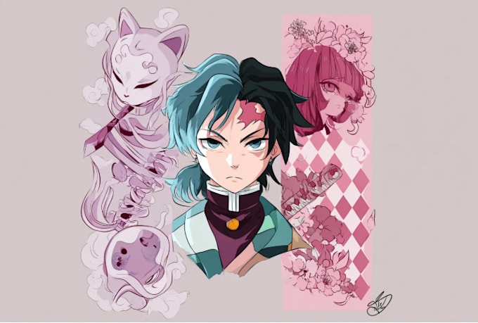 make a unique anime tattoo design for you