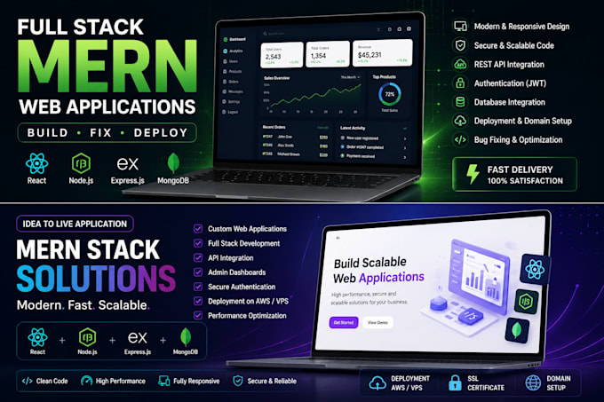 build, fix and deploy scalable mern stack web applications