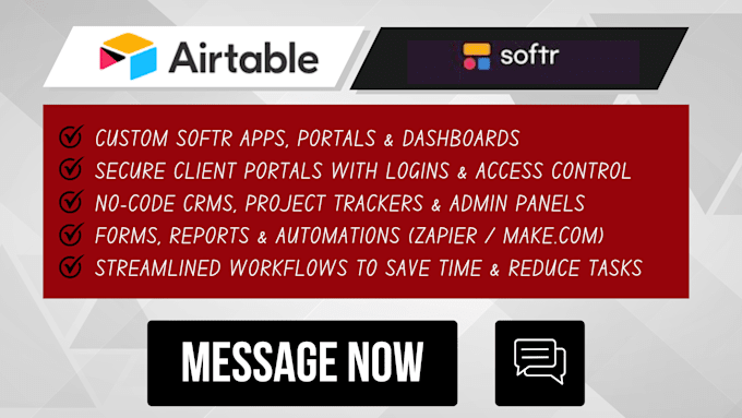 build custom softr apps, client portals, dashboard, and automation with airtable