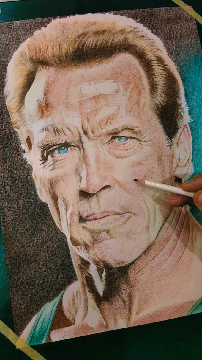realistic portraits with colored pencils