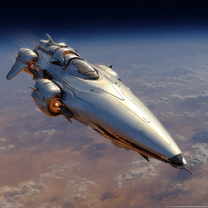 draw high quality spaceship concept