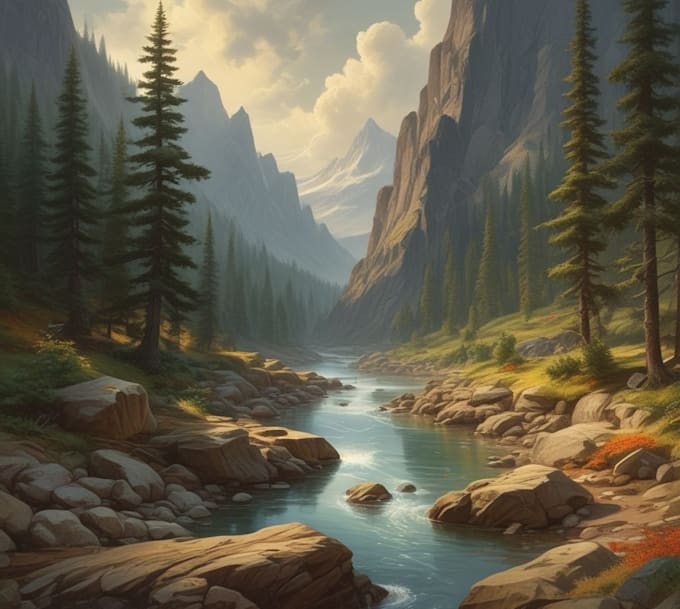 design detailed fantasy landscapes and environments