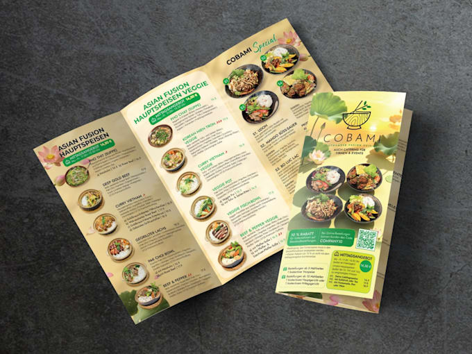 design vietnamese restaurant menu, chinese food menu