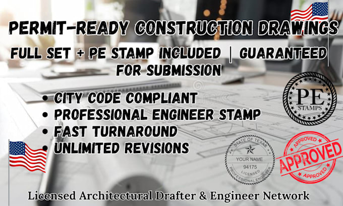 design permit ready deck, patio, porch, sunroom drawing set, structure drawing