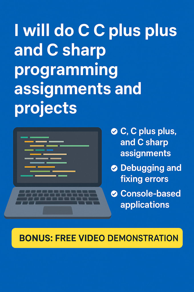 c c plus plus and c sharp coding assignments and projects