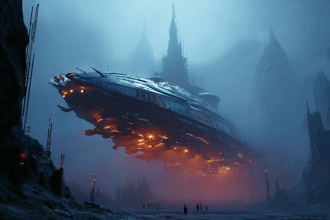 make a sci fi and spaceship design