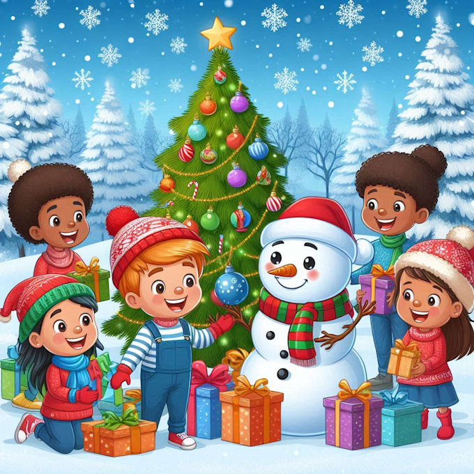 make an christmas cartoon caricature