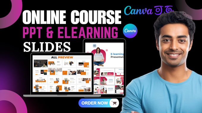 design online course powerpoint slides, elearning presentations, webinar, data