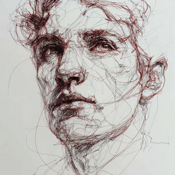 draw abstract portrait art