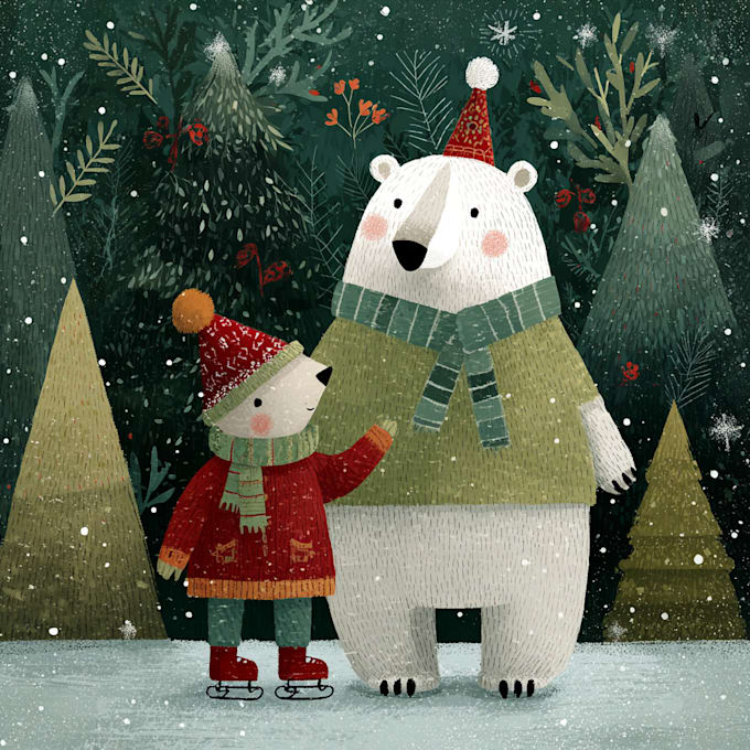 design christmas illustrations and holiday  card design