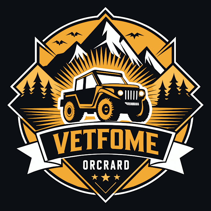 do custom professional vintage off road jeep logo