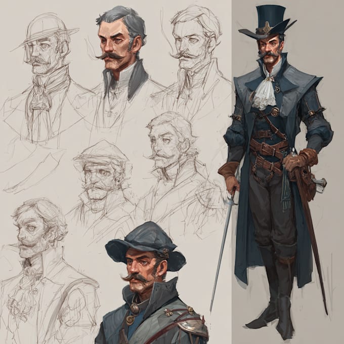 Create concept art, character design and illustration by Panelan | Fiverr