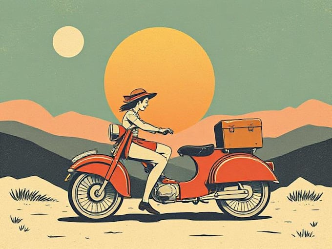 draw vintage and retro illustration style