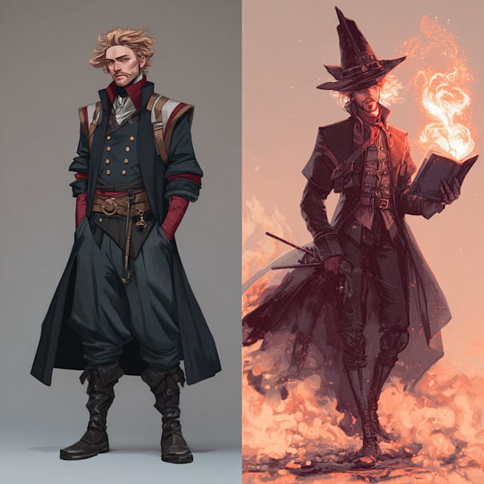 Draw dnd character art, fantasy illustration or concept art by Sagsnyen ...