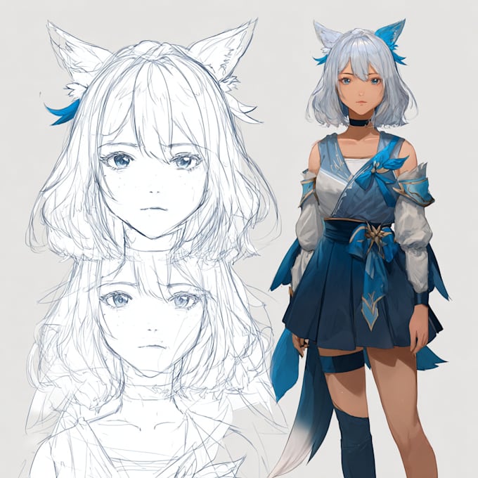design custom anime or game style characters