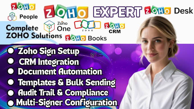setup zoho sign crm digital signature workflow document automation data analytic