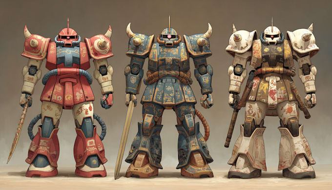 illustrate anime mechanical mecha
