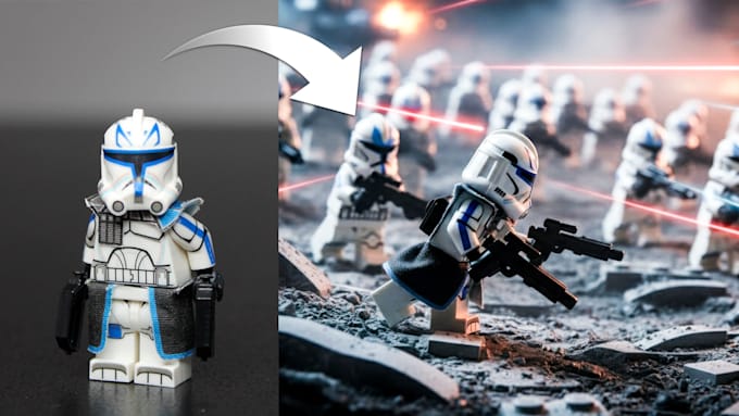 place your lego minifigures into epic digital scenes