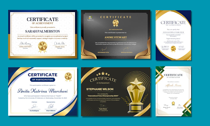 do achievement, award, diploma certificate design