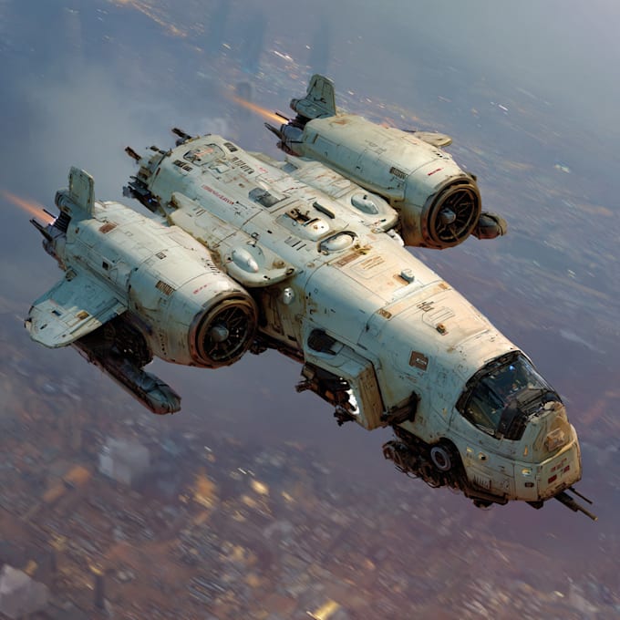 draw high quality spaceship concept