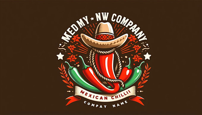 do good looking mexican chili with lasso logo with free source file