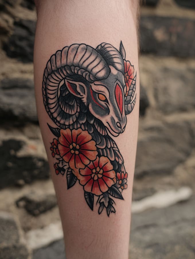 unique realistic tattoo design