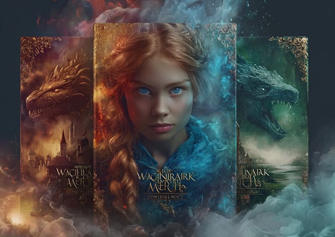 create horror fantasy book covers or ebook design