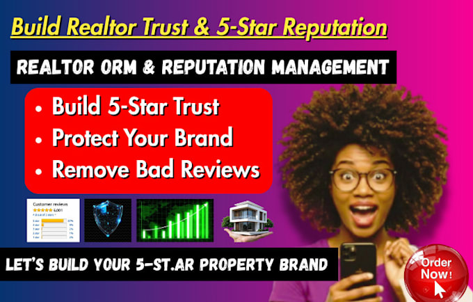 manage realtor ORM, review management, and property brand reputation