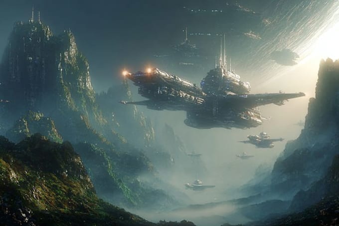 draw a spaceships and sci fi vehicles