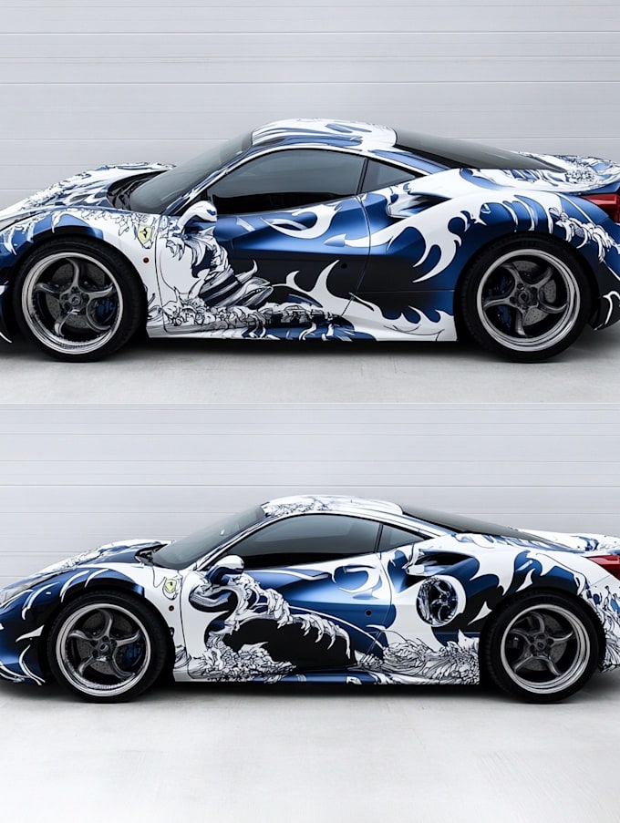 design car wrap anime style itasha design