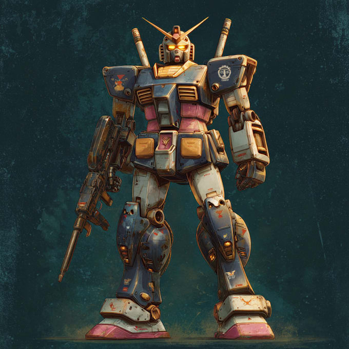 create epic mecha robo illustrations for your project