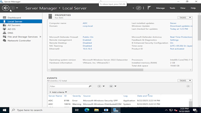 setup and configure active directory domain controller pdc  adc