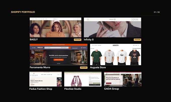 design a professional shopify online store tailored to your italian brand