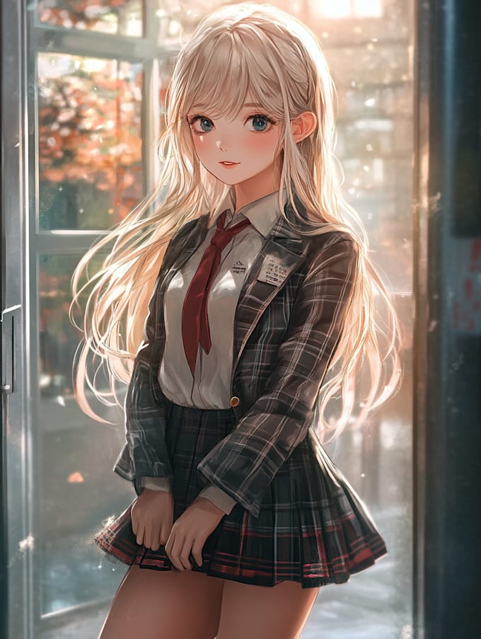 make a anime or cartoon character illustration