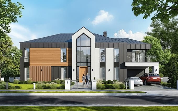 create a high quality 3d architectural visualization