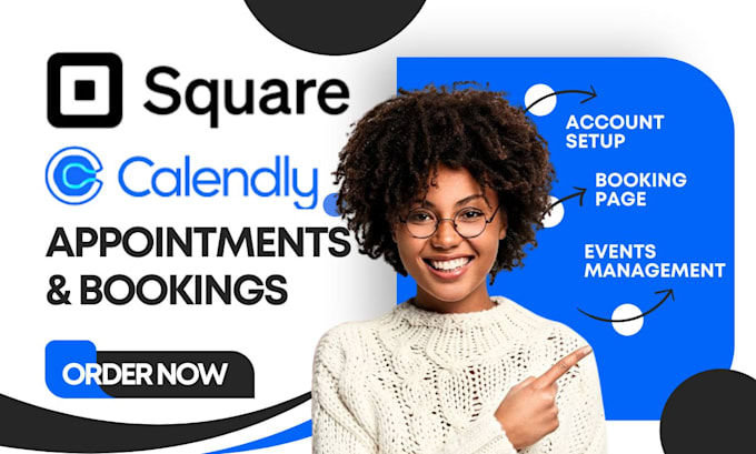 setup square booking, calendly,acuity scheduling, and appointment booking system