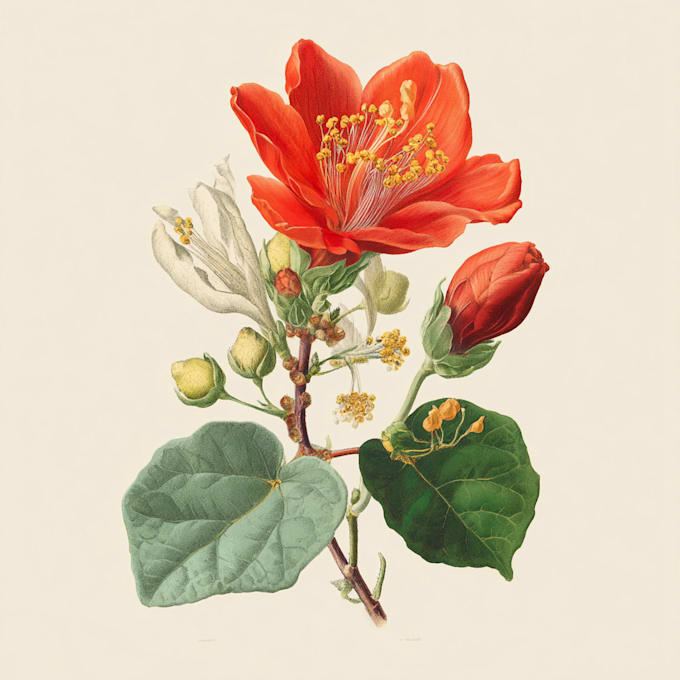 design botanical illustration art for you