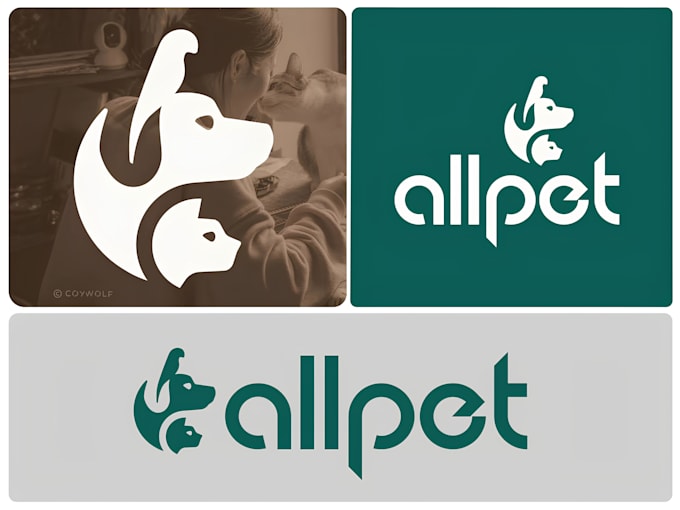 design unique pet service and animal care logo or icon