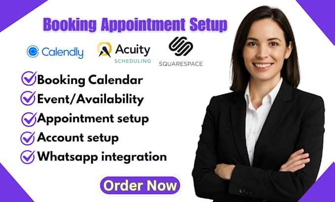 setup acuity scheduling calendly vagaro booking system