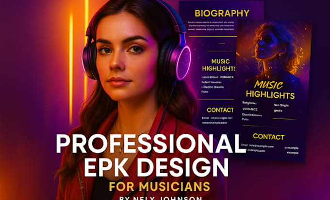 Design a professional music epk, electronic press kit for artists and ...