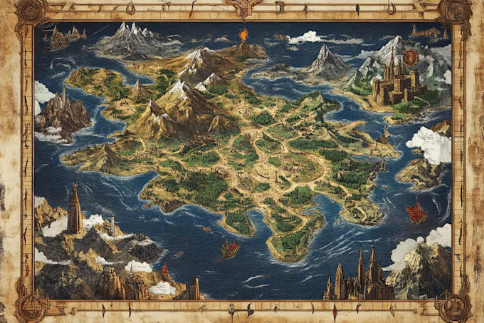 draw your fantasy novel or dnd map