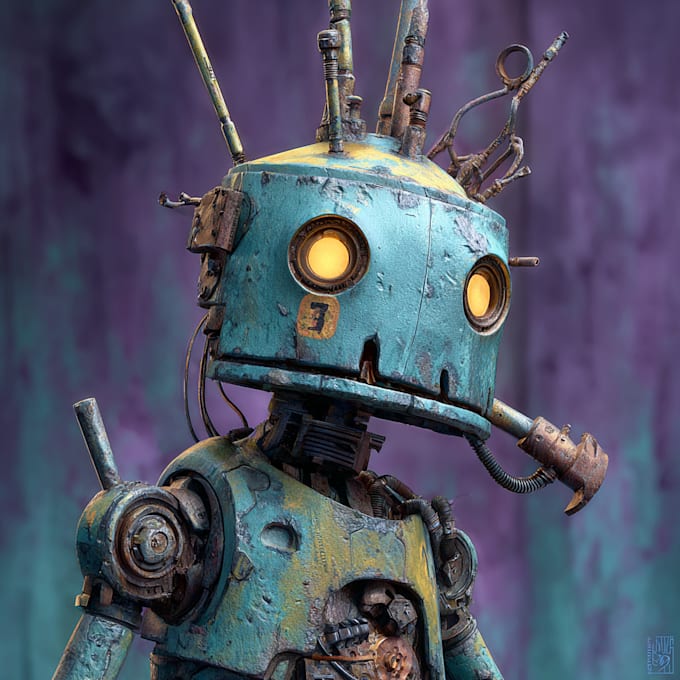 draw a mecha and robot art