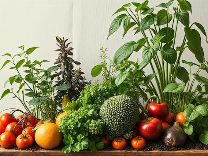 draw realistic plants, vegetables, fruits