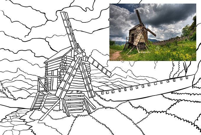 create coloring page from your photo