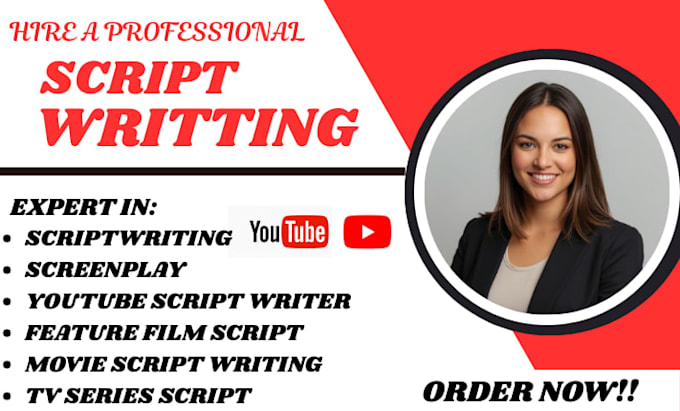 be your movie script writer, screenplay writer, film script, short film writing