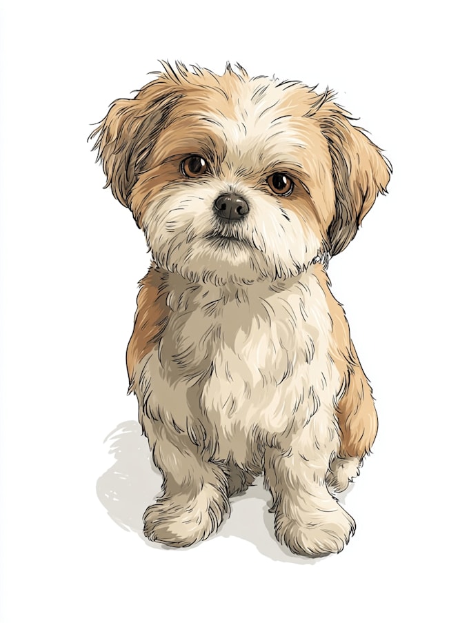 design a custom  pet portrait illustration