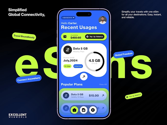 build esim app, softphone app, linphone app, esim website, voip app