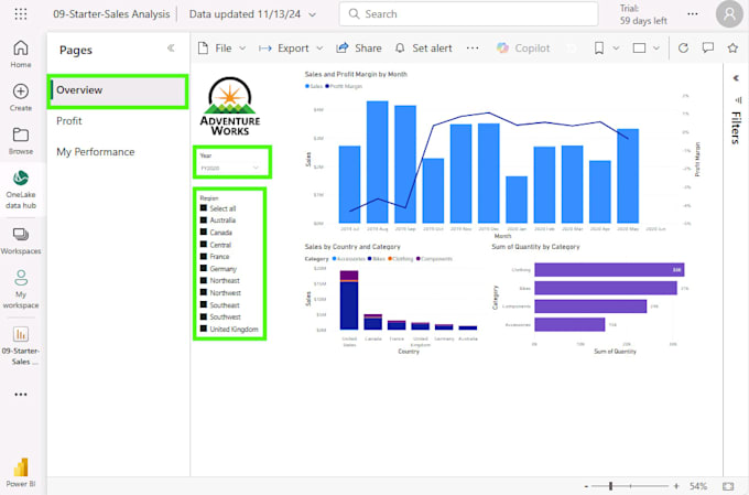 create dashboard and reports using powerbi and looker studio